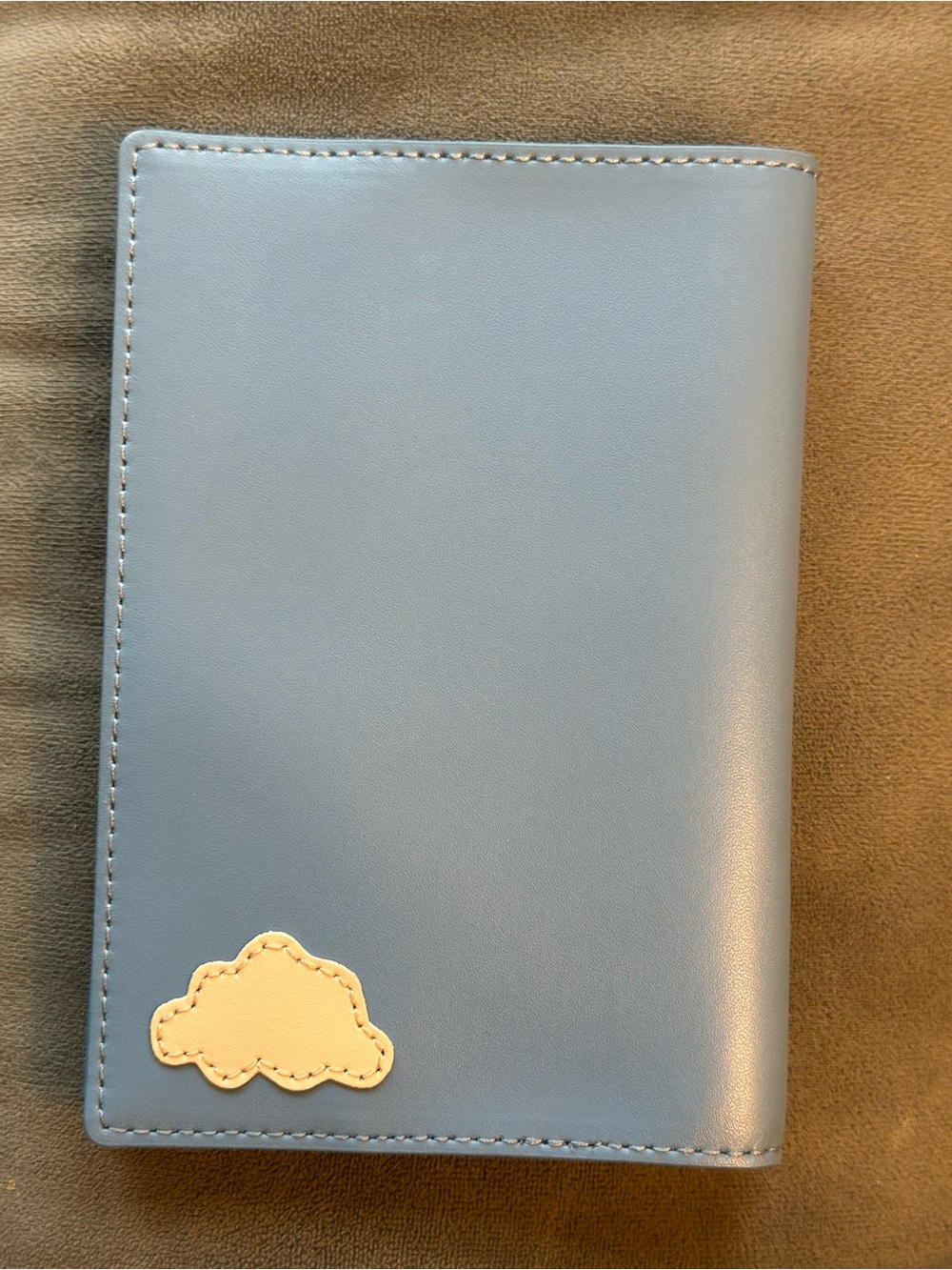 Kate Spade “Get Carried Away” Hot Air Balloon Passport Holder ✈️ Blue Leather - Picture 5 of 7